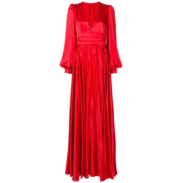 Draped silk evening gown – Dolce & Gabbana